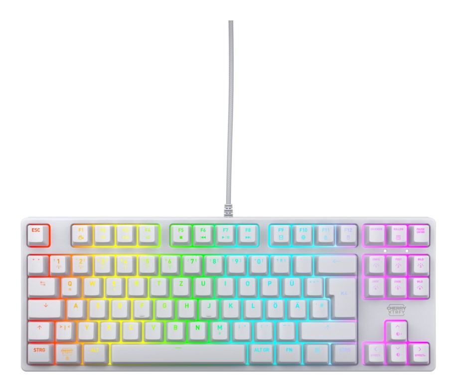 Klawiatura TKL CHERRY XTRFY K4V2, biała