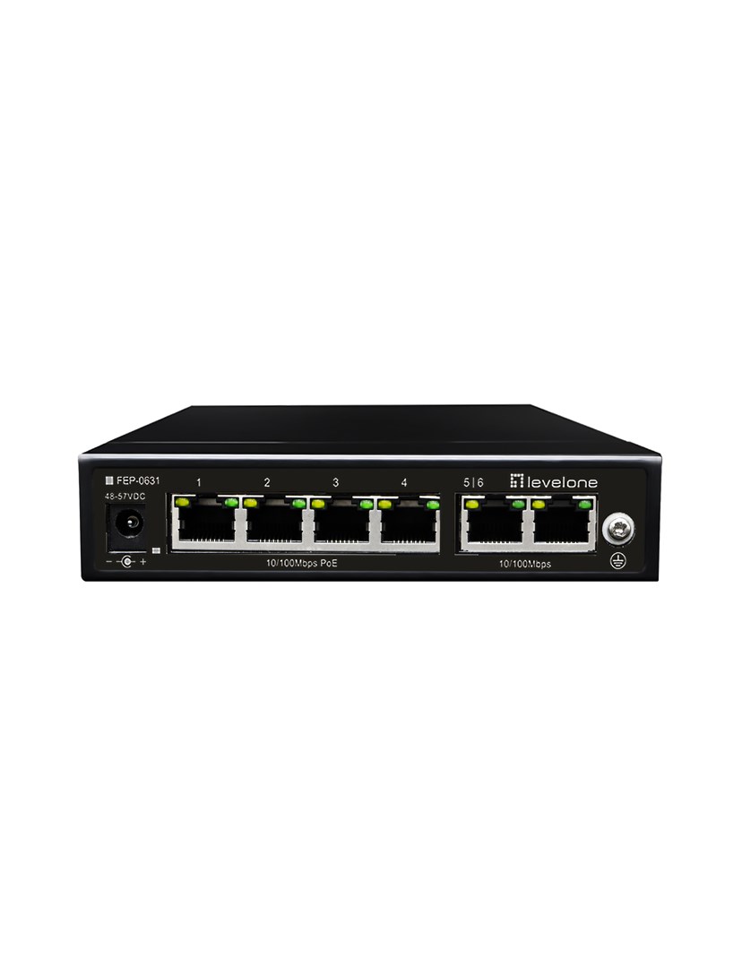 Przełącznik LevelOne FE PoE+ 6-portowy 60W 100Mbps