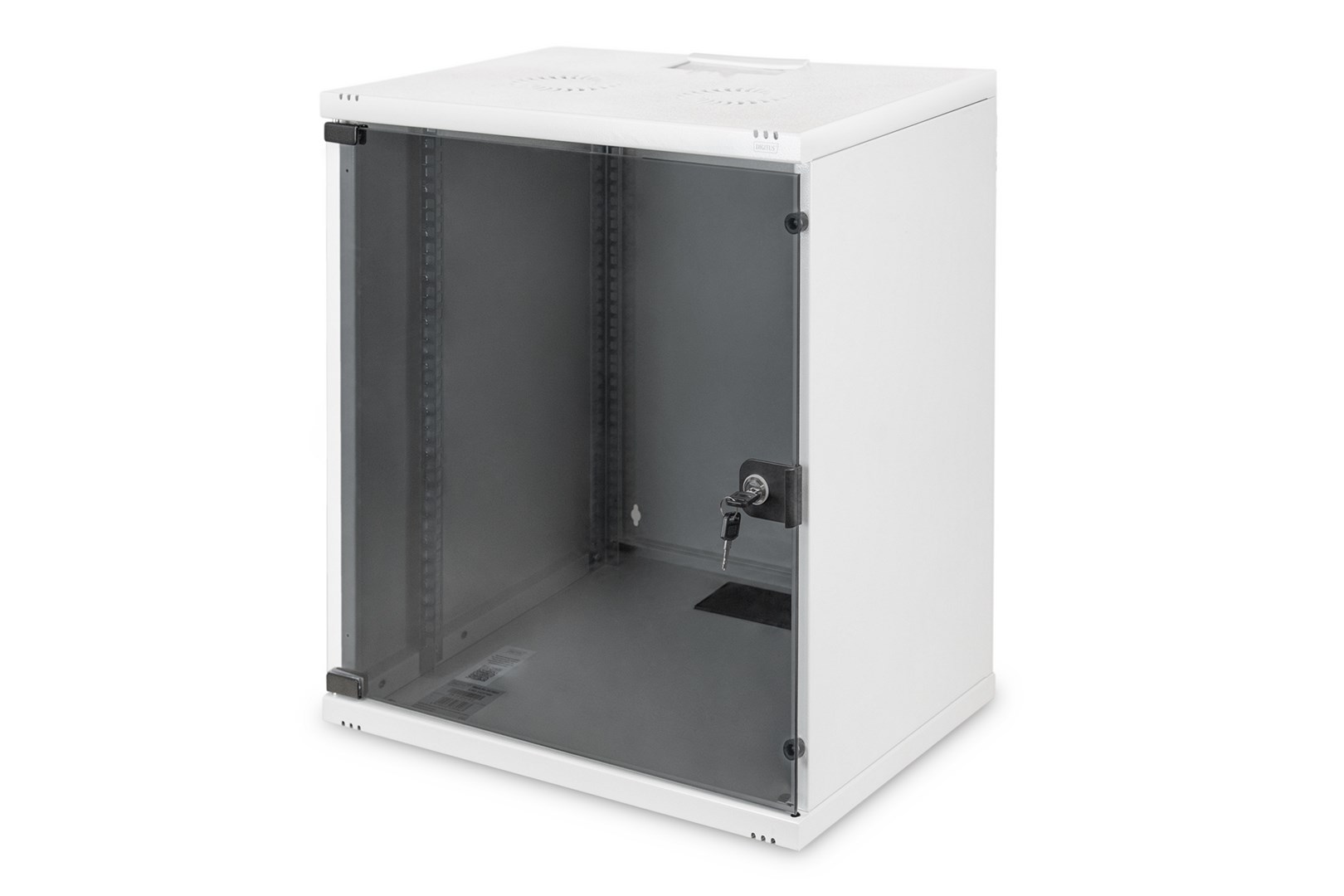 Digitus Szafa sieciowa wisząca 19" 12U rack 540x400, drzwi szyba, szary, niedzielona, niezłożona, 60kg