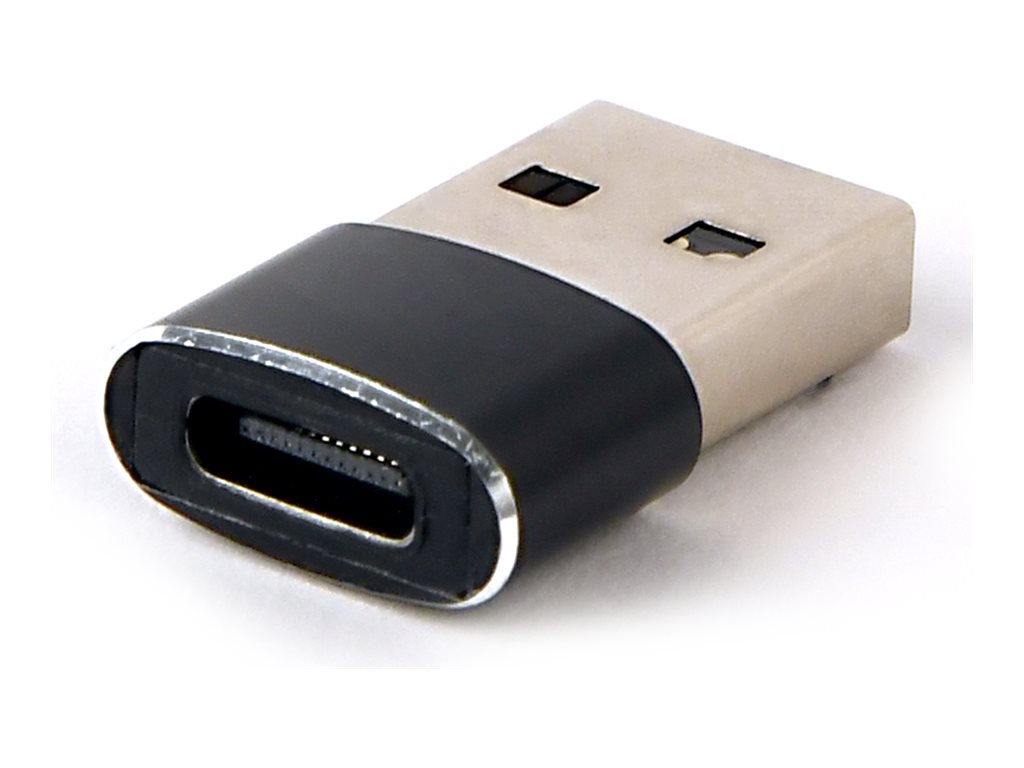 Adapter USB-A męski do USB-C żeński, czarny