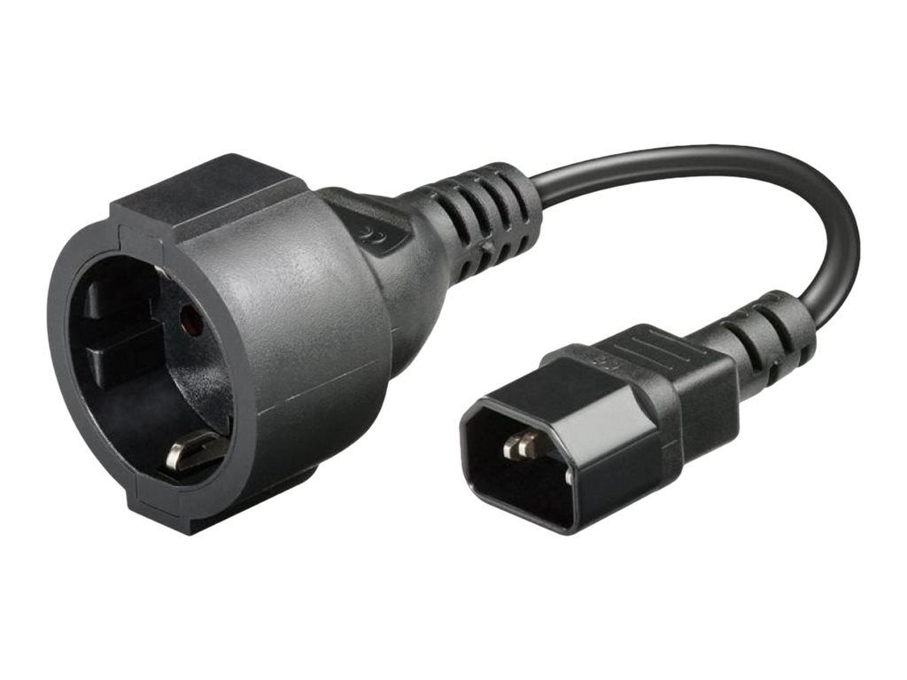 MANHATTAN Adapter Zasilania IEC320 C14 na Schuko F Gniazdo 23cm