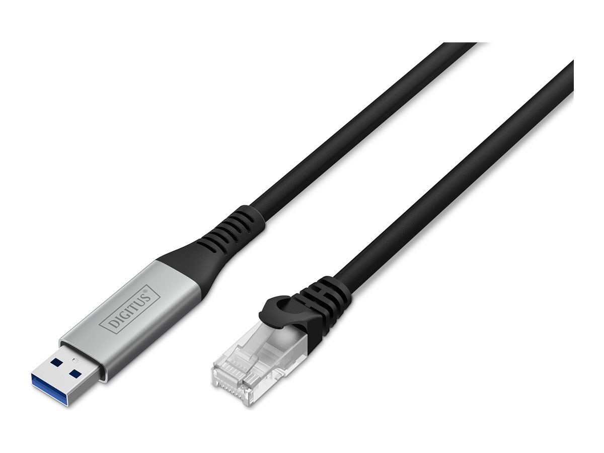Kabel adapter USB-A - RJ45 Kat. 6A S/FTP, 1 Gbit/s, USB 3.2 Gen1, LSZH, 3m