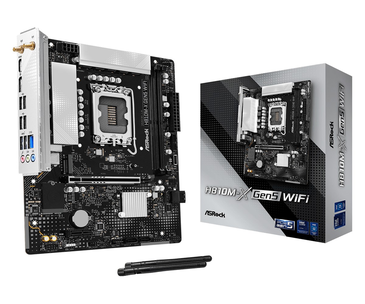 Asrock H810M-X Gen5 WiFi Intel H810 LGA 1851 (Socket V1) micro ATX