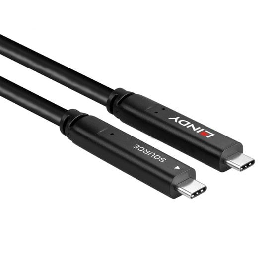 Lindy 43333 kabel USB USB 3.2 Gen 1 (3.1 Gen 1) 10 m USB C Czarny