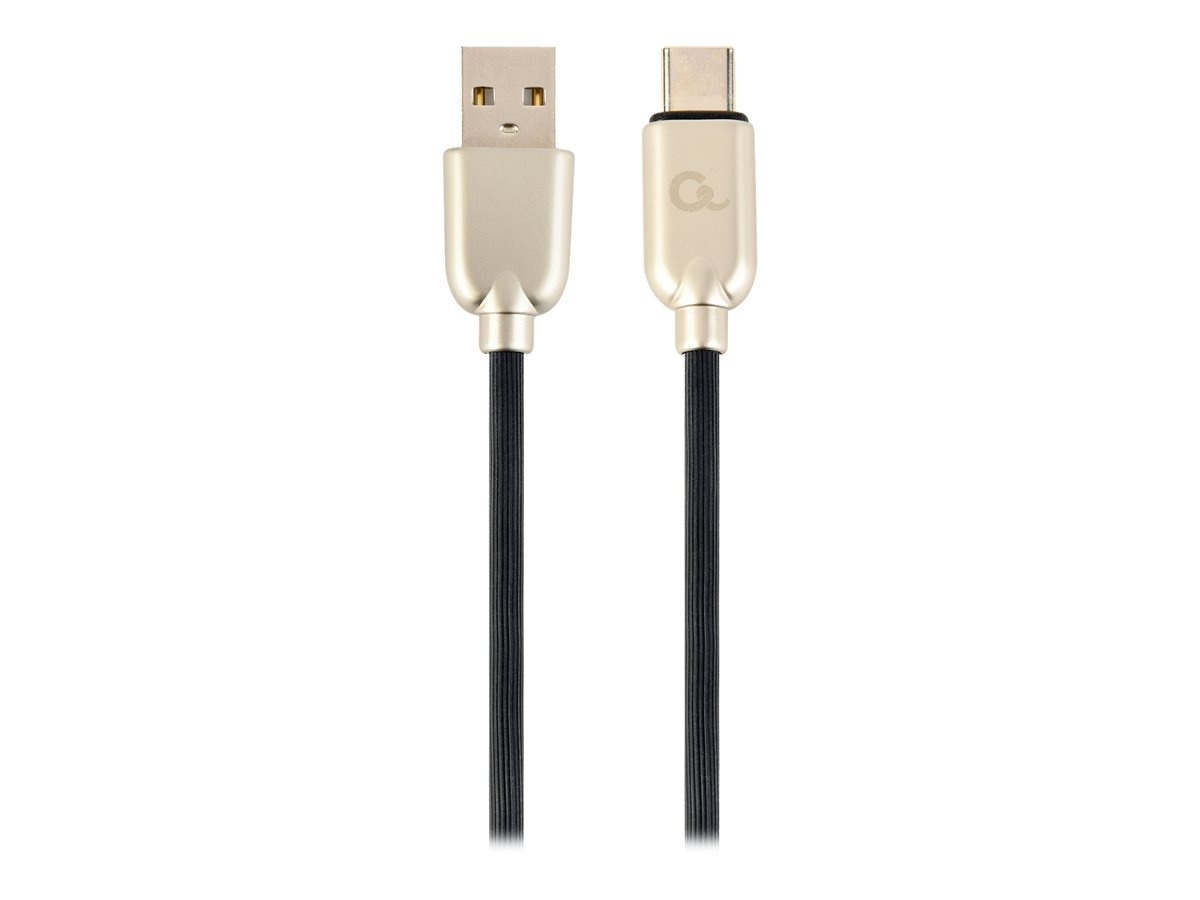 GEMBIRD CC-USB2R-AMCM-1M Gembird kabel USB-C 2.0 (AM/CM) metalowe wtyki, kabel gumowany, 1m, czarny