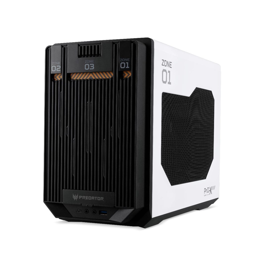 Acer Predator MI900 - Mini-ITX - Panel boczny z okienkiem - bez zasilacza - biały - USB/Audio