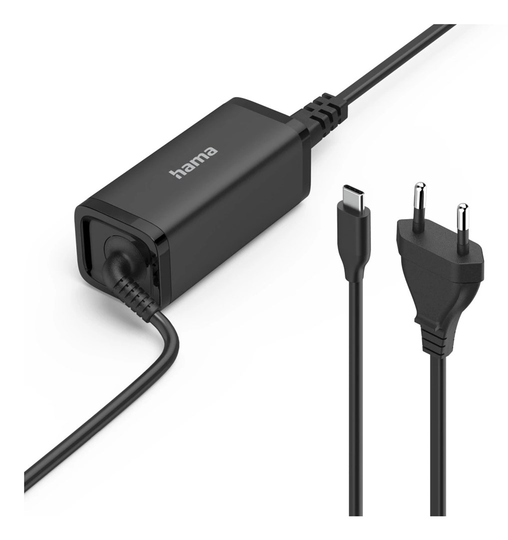 Hama 00200023 adapter zasilający/ inwentor Wewnętrzna 65 W Czarny