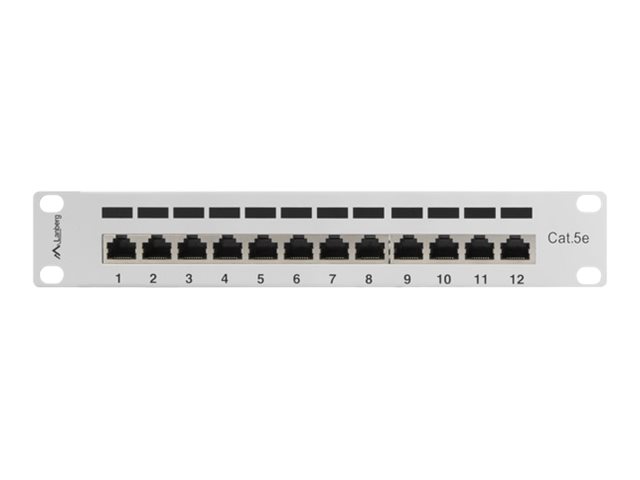 LANBERG PPF5-9012-S Lanberg Patch Panel 10, 12 port 1U, kat.5e, szary