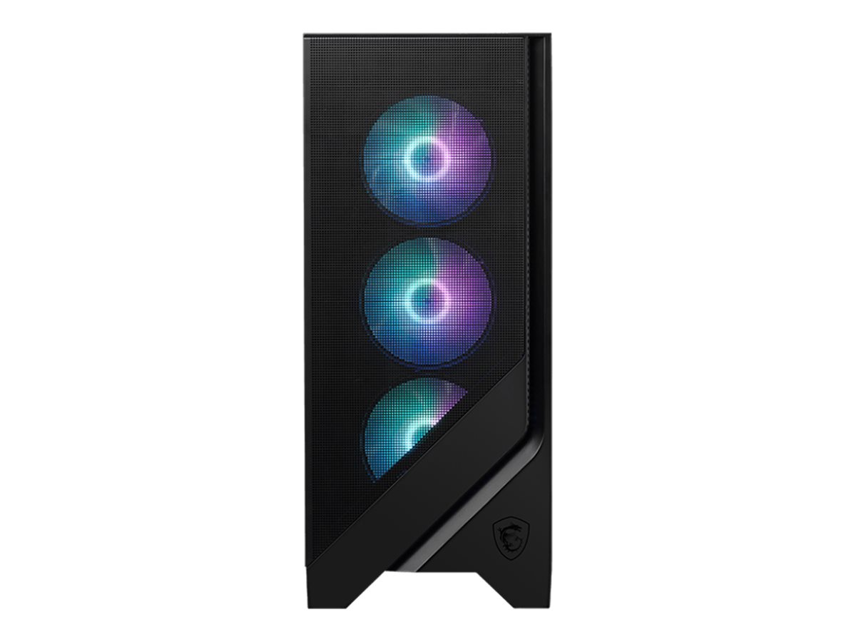 MSI MAG FORGE 320R AIRFLOW zabezpieczenia & uchwyty komputerów Micro Tower Czarny, Przezroczysty