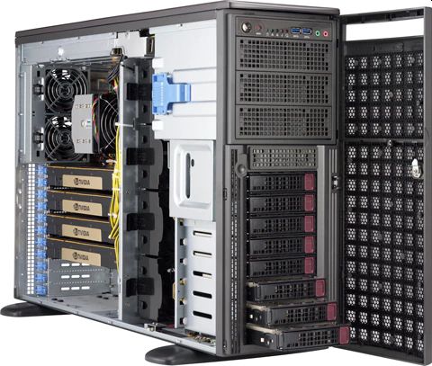 Serwer Supermicro SYS-540A-TR 4U/TOWER Redudant dual 10GbE