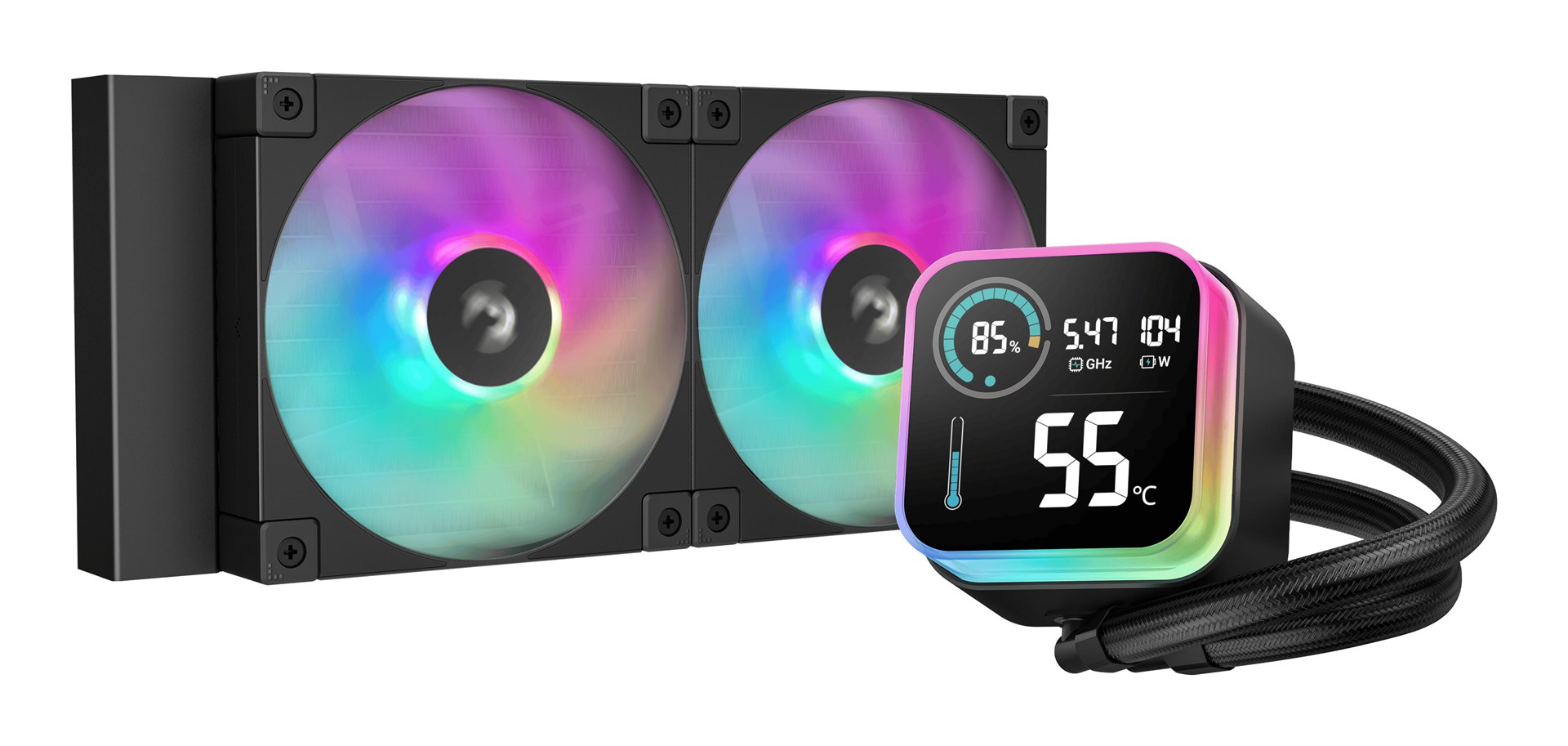 DeepCool LQ240 Procesor Zestaw do chłodzenia płynami 12 cm Czarny 1 szt.