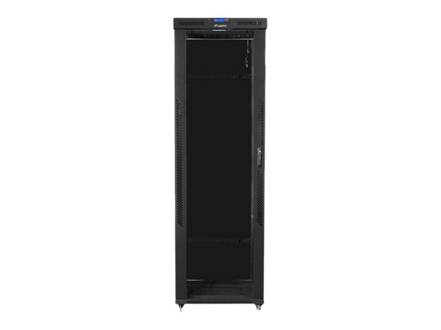 Szafa instalacyjna rack stojąca 19 47U 800x1000 czarna, drzwi szklane LCD (Flat pack)