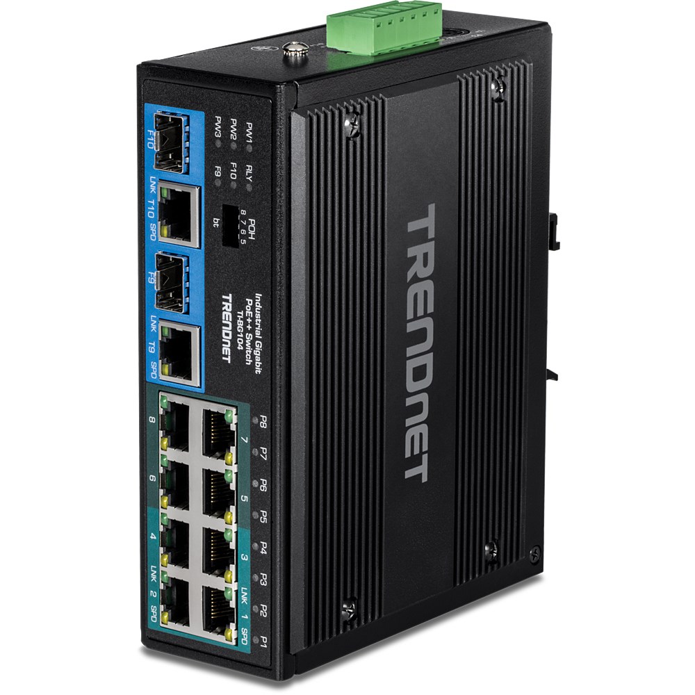 Trendnet TI-BG104 przełącznik sieciowy Nie zarządzany Gigabit Ethernet (10/100/1000) Obsługa PoE Czarny