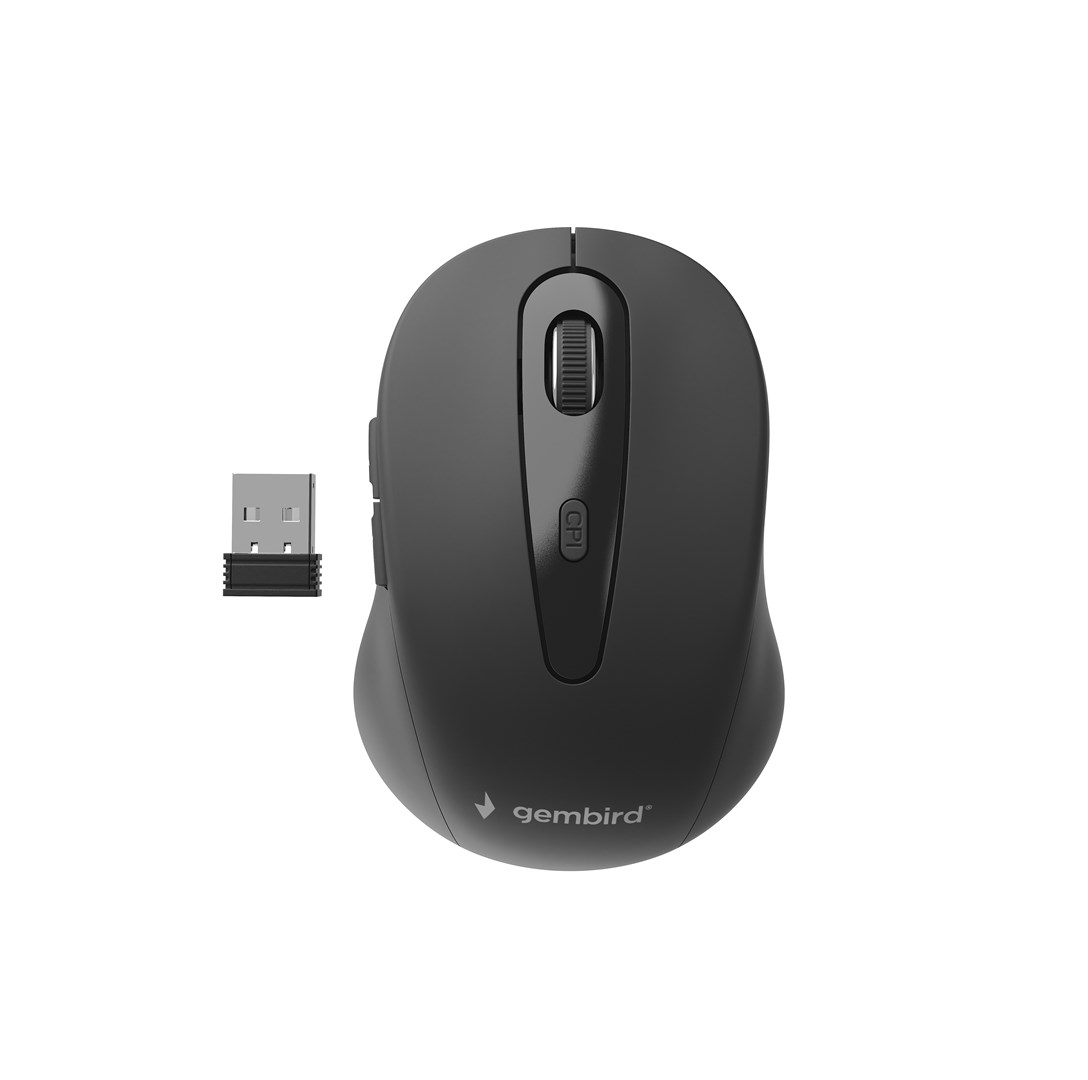 Mysz GEMBIRD MUSW-6B-01 (optyczna; 1600 DPI; kolor czarny)