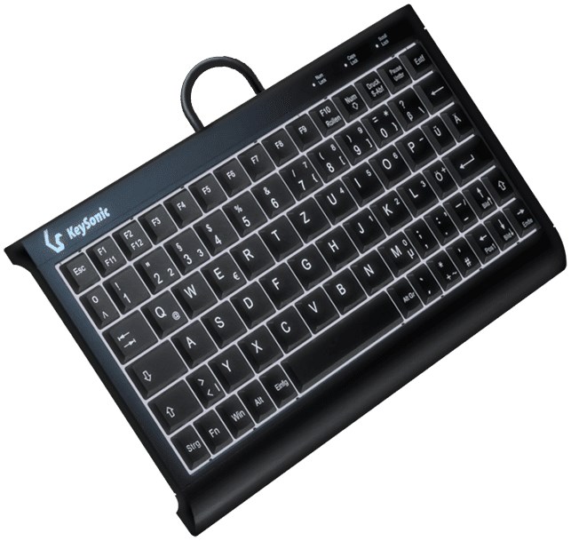 KeySonic KSK-3011ELC (DE) klawiatura Dom USB QWERTZ Niemiecki Czarny