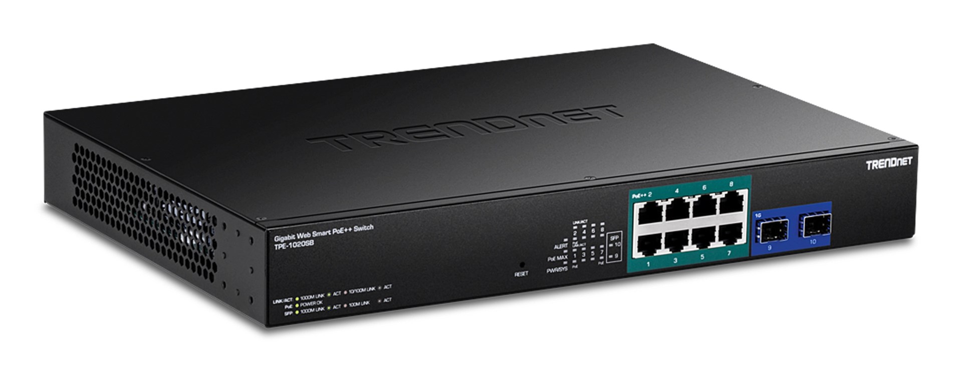 10-portowy gigabitowy przełącznik internetowy Smart PoE++ TRENDnet