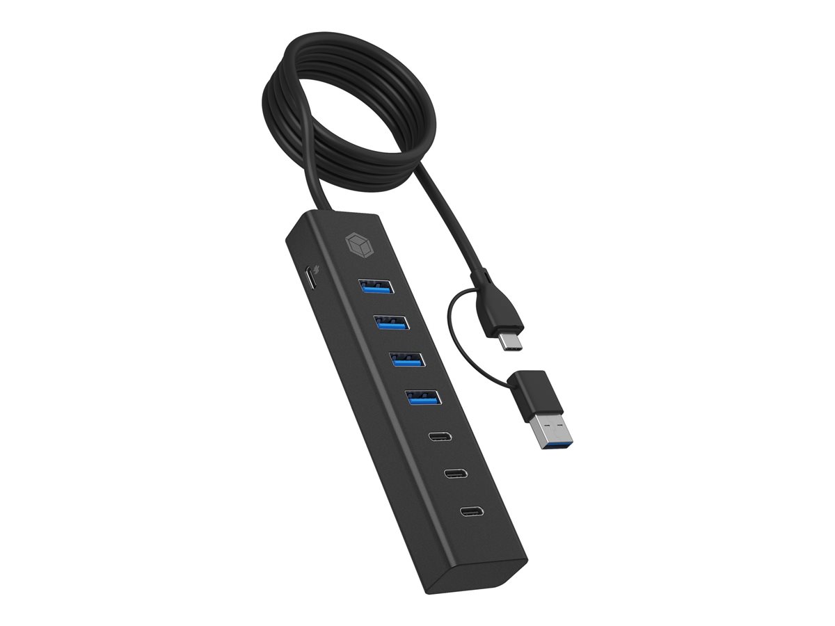 Hub IB-HUB1737-C3 7-Port USB 3.2 Gen 1 Hub, 3x USB Type-C., 4x USB Type-A