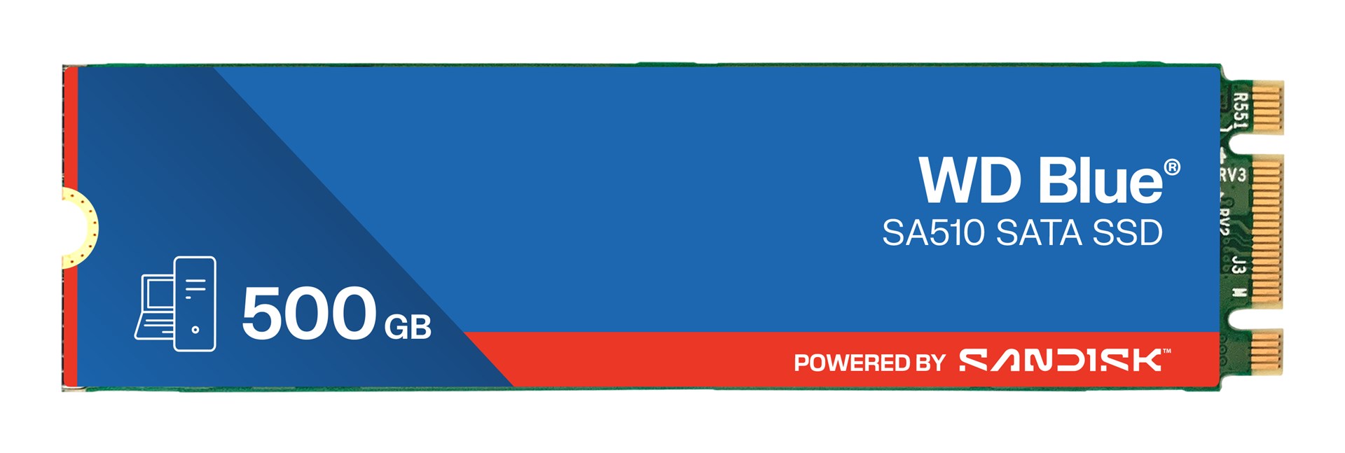 Dysk SSD WD 500GB BLUE WDS500G3B0B M.2 SA510 2280/SATA III 6GB/S