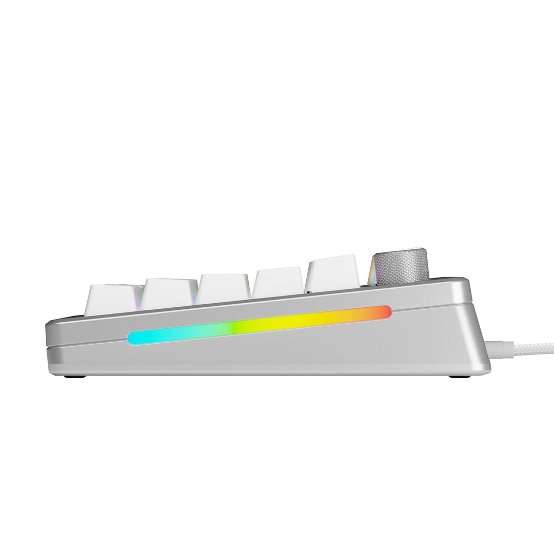 Klawiatura gamingowa Glorious GMMK 3 Pro HE 75% Custom Gaming-Tastatur - Pre-Built, Fox HE Switches, Silber