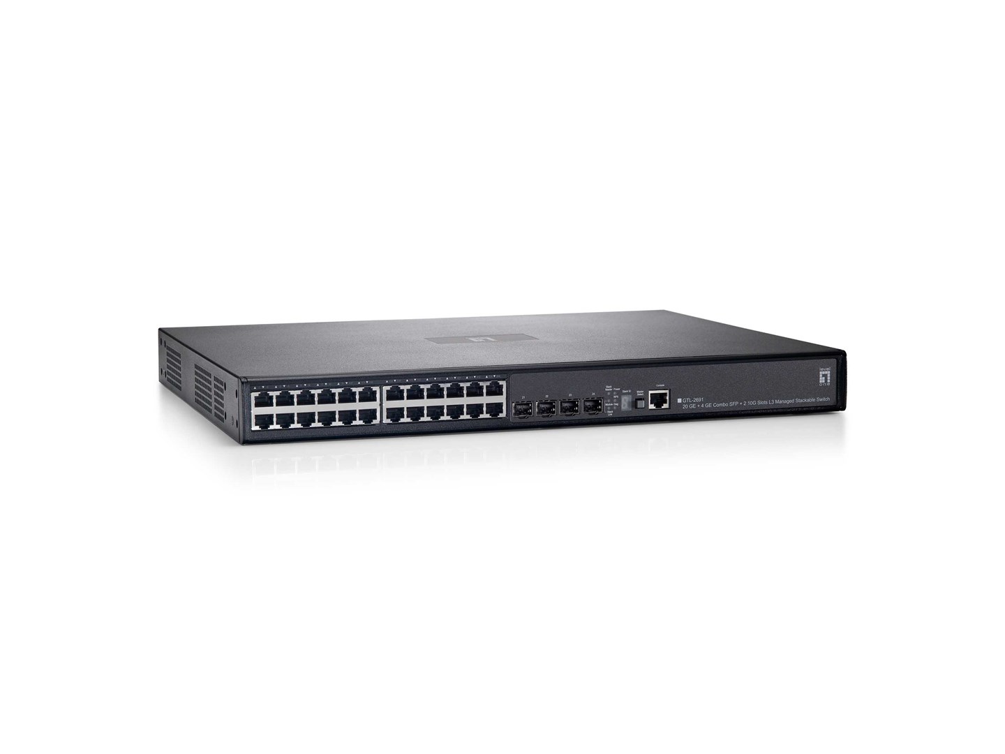 LevelOne GTL-2691 przełącznik sieciowy Zarządzany L3 Gigabit Ethernet (10/100/1000) Czarny