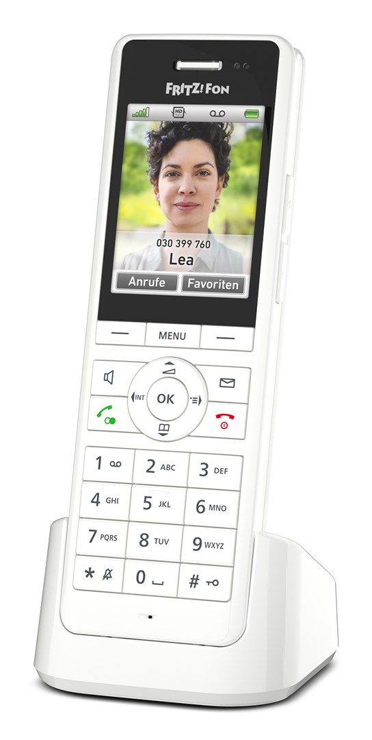 FRITZ!Fon X6 Telefon w systemie DECT Nazwa i identyfikacja dzwoniącego Biały