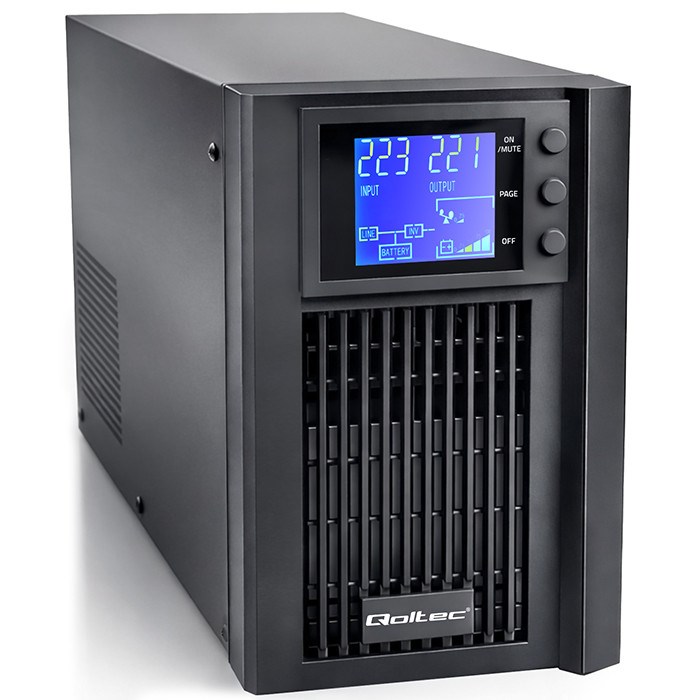 QOLTEC ZASILACZ AWARYJNY PURE SINE WAVE 1KVA 800W | AVR | LCD