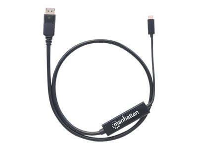 MANHATTAN 152471 Manhattan Kabel monitorowy adapter USB-C na DisplayPort DP 4K M/M czarny 1m