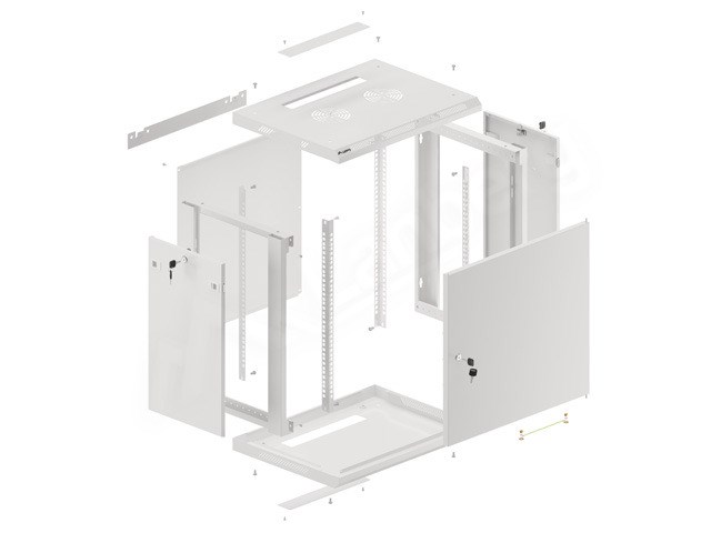 Lanberg WF01-6412-00S stojak 12U Szafa wisząca Szary