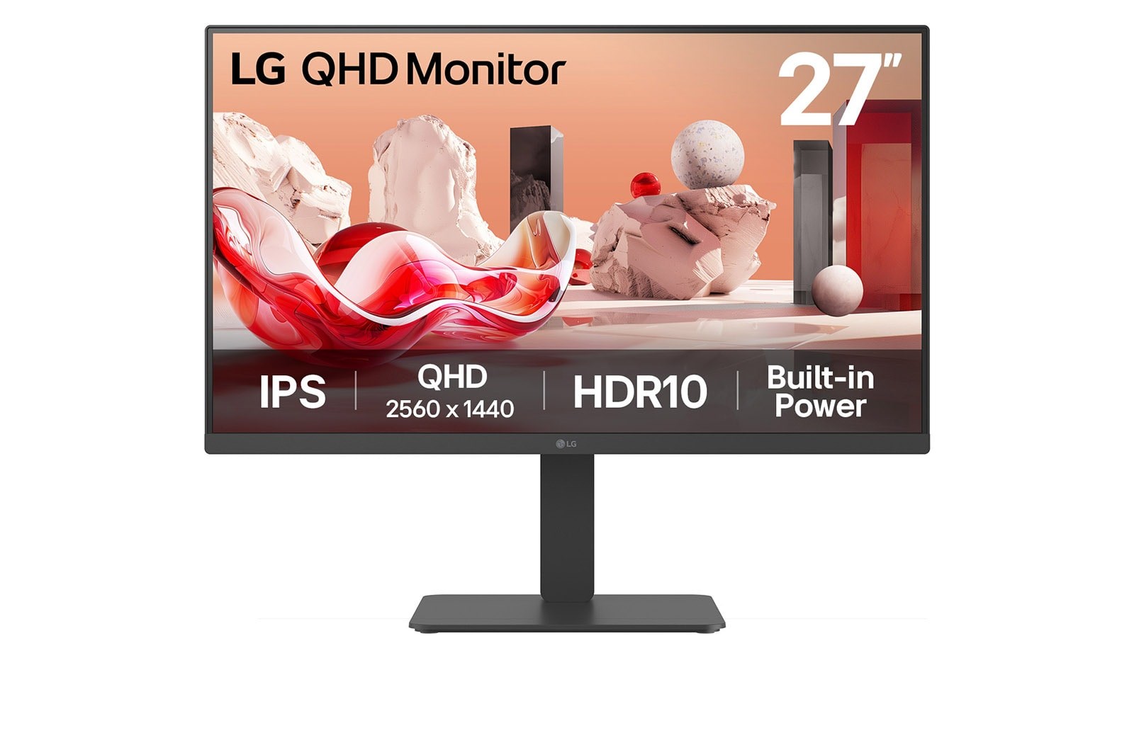 LG 27BA45QB-B monitor komputerowy 68,6 cm (27") 2560 x 1440 px 2K LCD Czarny