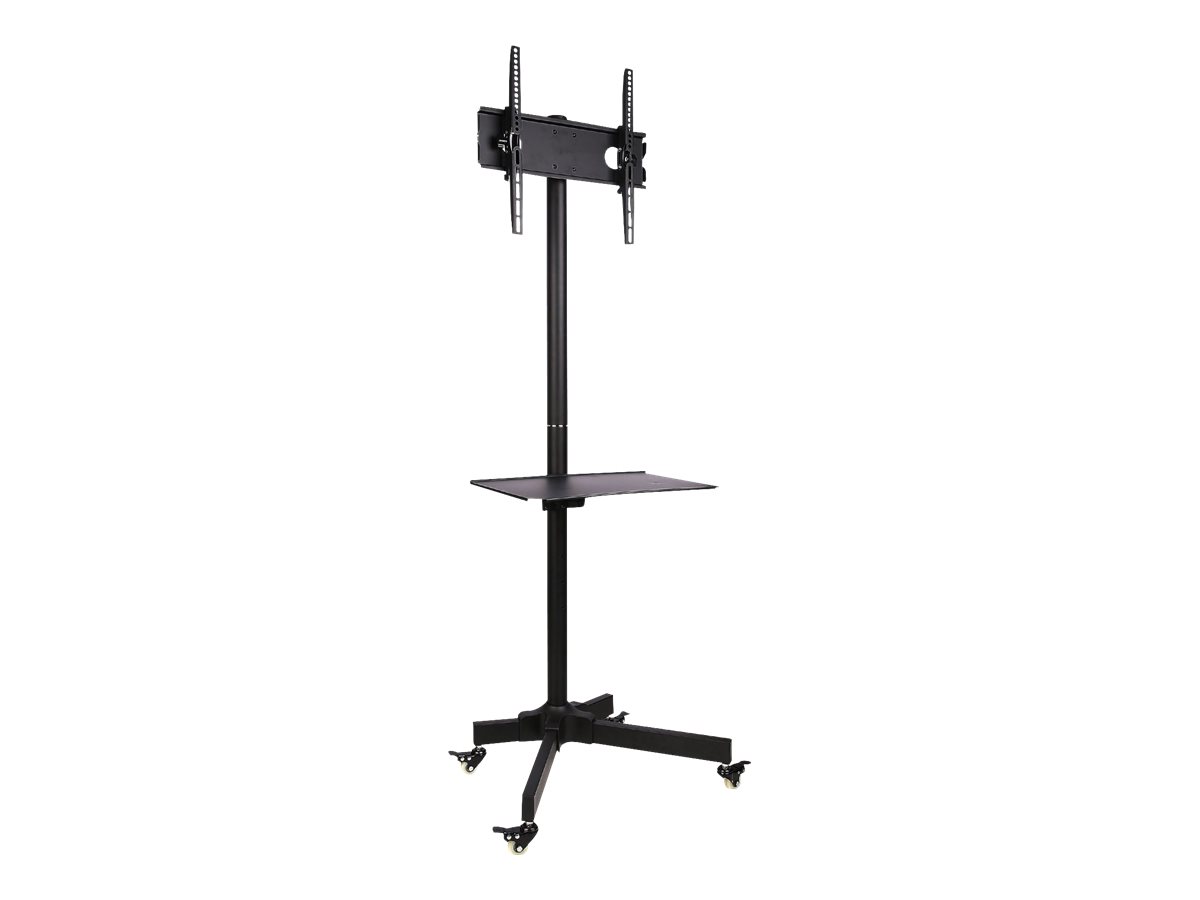 Stojak mobilny LCD/LED 23-55cali regulowany z półką, czarny