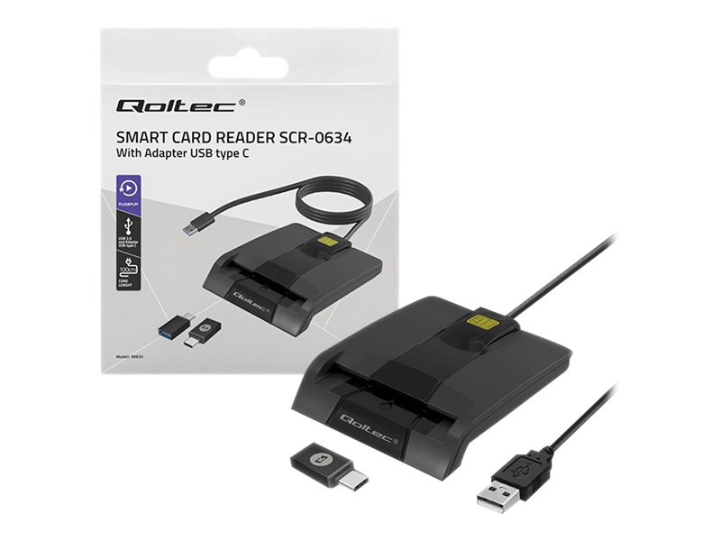 Inteligentny czytnik chipowych kart ID SCR-0634 | USB typu C