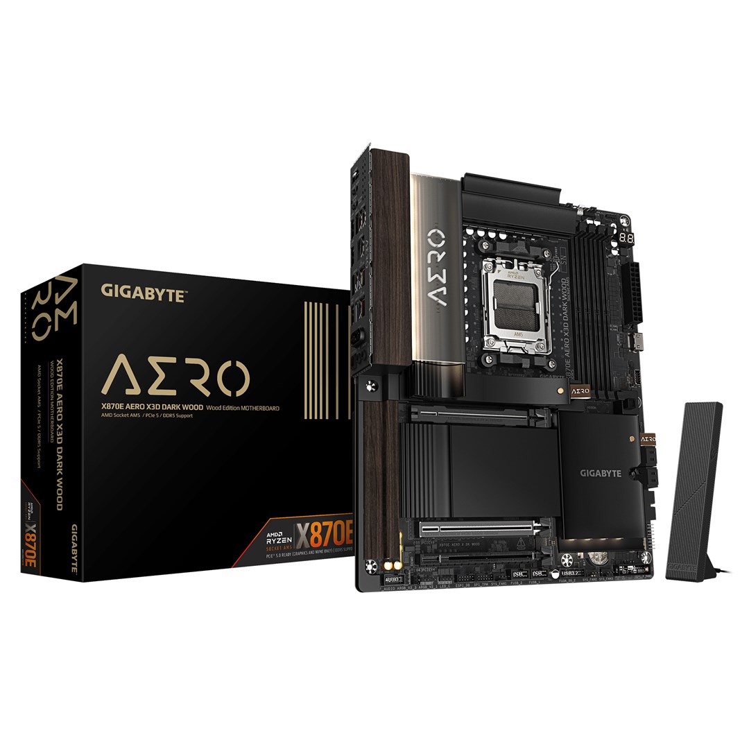 GIGABYTE X870E AERO X3D WOOD AMD X870E Gniazdo AM5 ATX