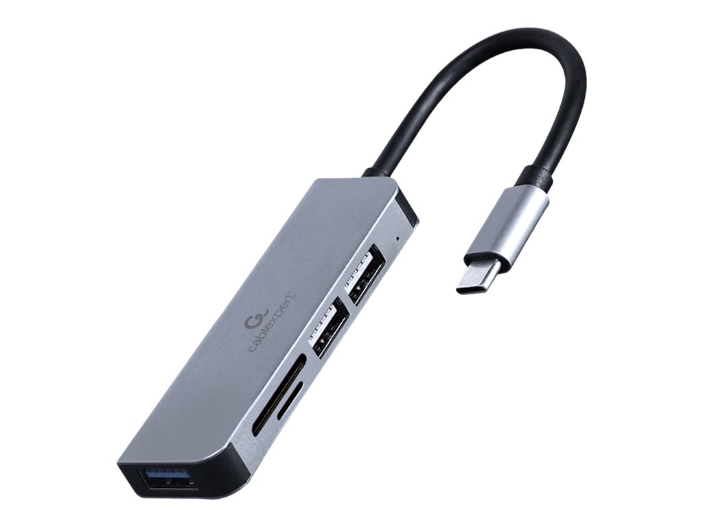 Hub 3-portowy USB-C, USB 2.0x2, USB 3.0, czytnik kart