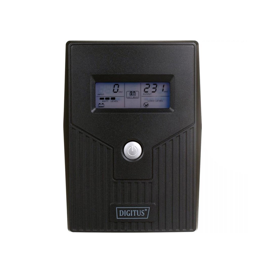 DIGITUS UPS LINE-INERACTIVE LCD BASIC 800VA/480W DN-170064-LCD-B 1X12V/9A AVR 2X SCHUKO CEE 7/3