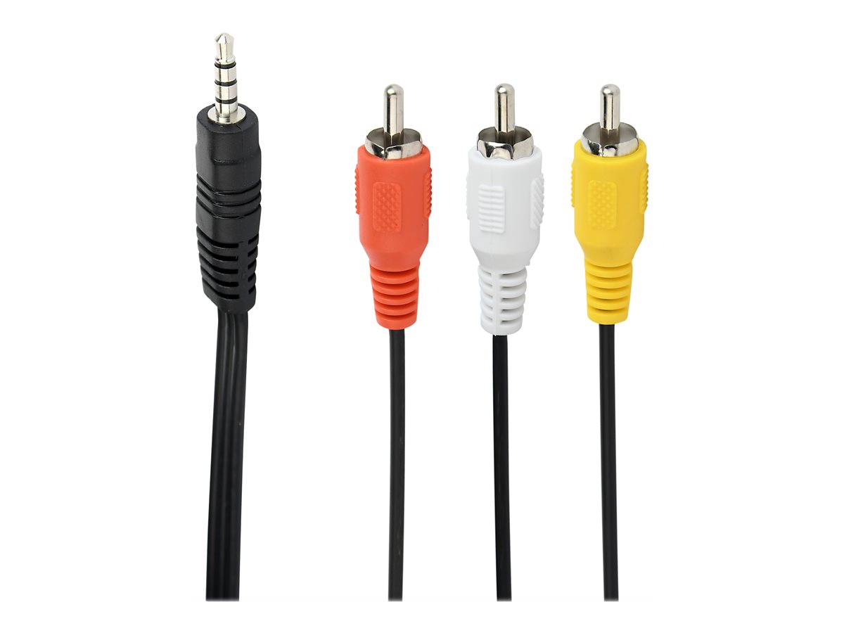 Kabel audio-video 3,5 mm 4-pinowy na RCA, 2 m