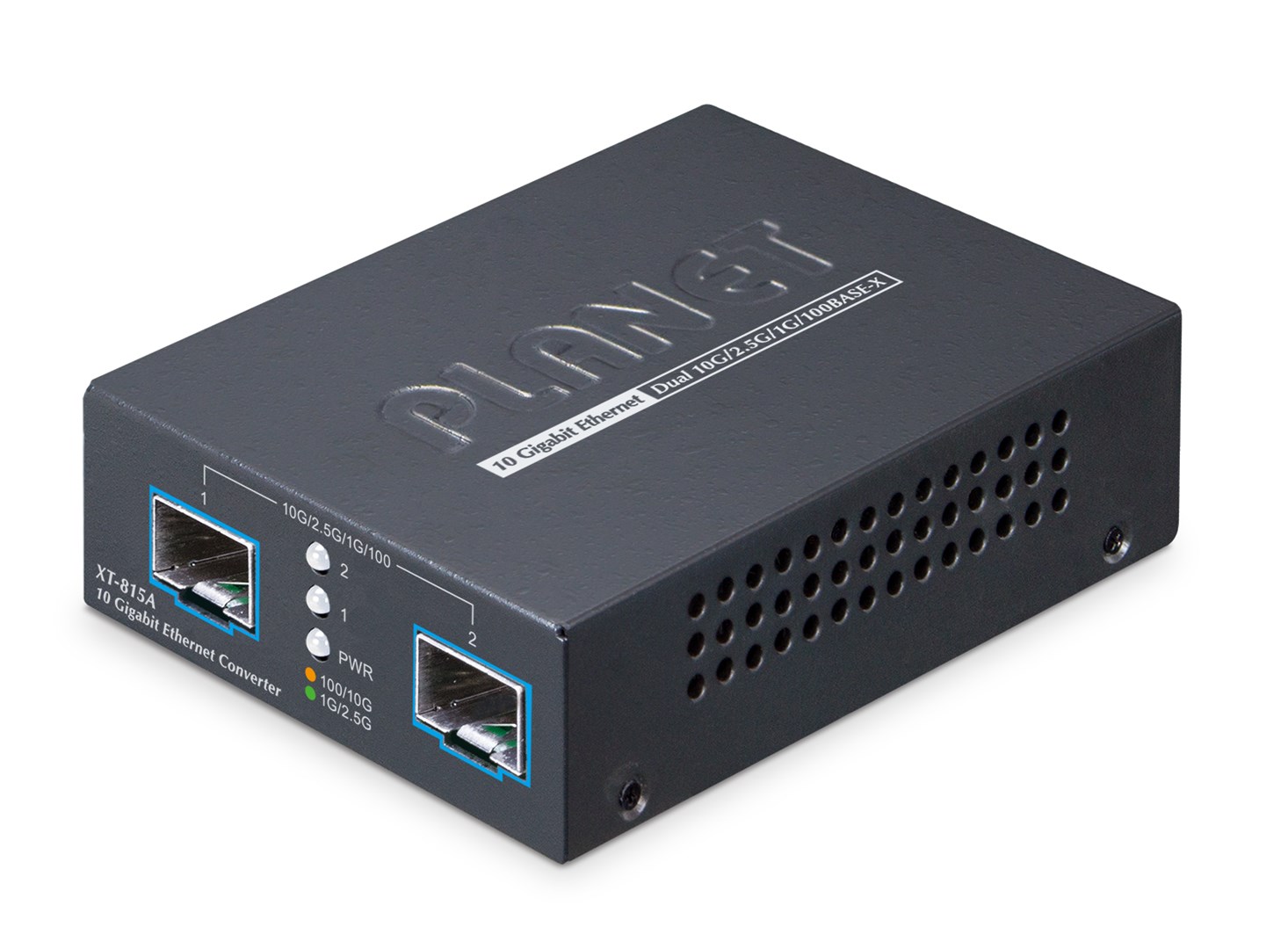 PLANET 2-Port 10G/2.5G/1G/100BASE-X konwerter sieciowy Czarny