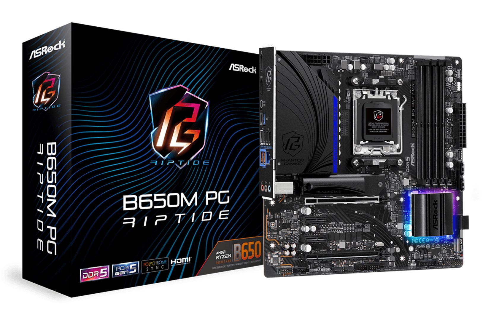 Asrock B650M PG Riptide AMD B650 Gniazdo AM5 micro ATX