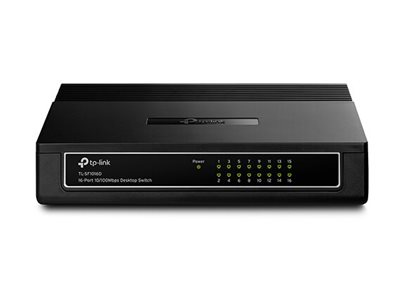 TP-Link TL-SF1016D przełącznik sieciowy Fast Ethernet (10/100) Czarny
