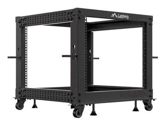 OPEN RACK 19" 9U 600X600-1100 REGULOWANY CZARNY LANBERG