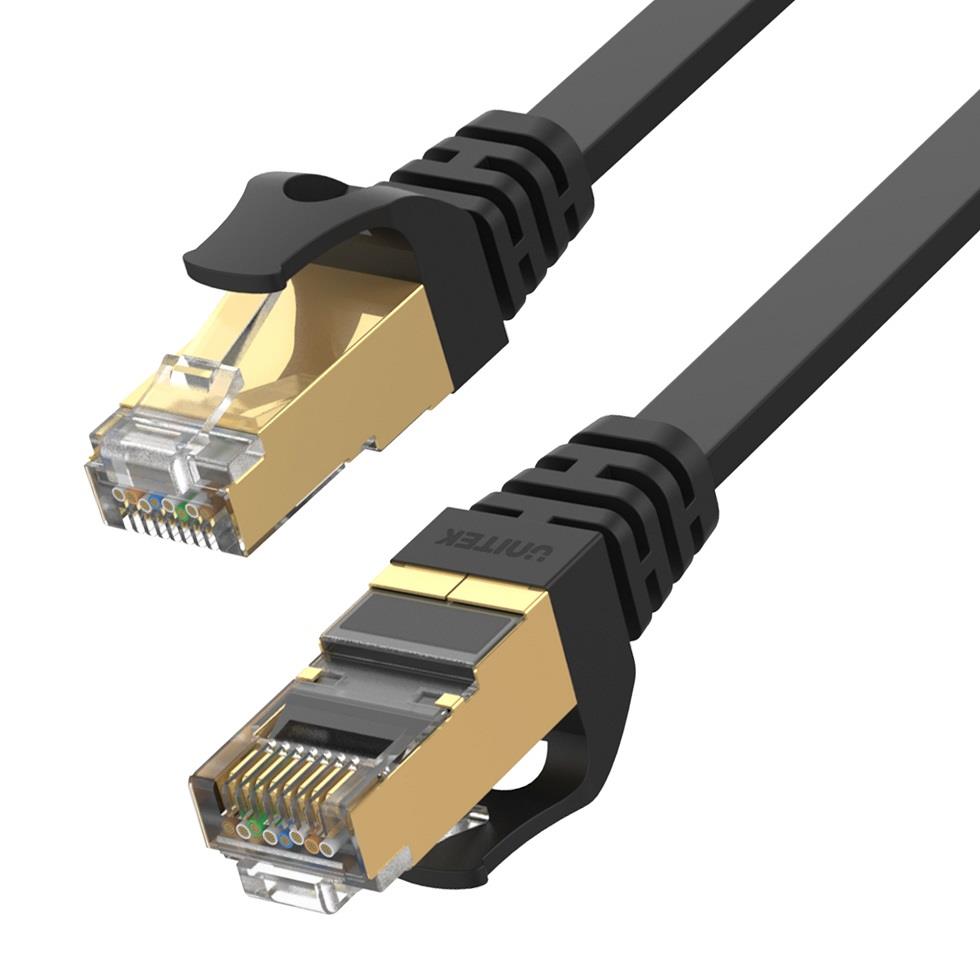 Patchcord CAT.7 SSTP 5M (8P8C) RJ45; płaski; C1897BK-5M