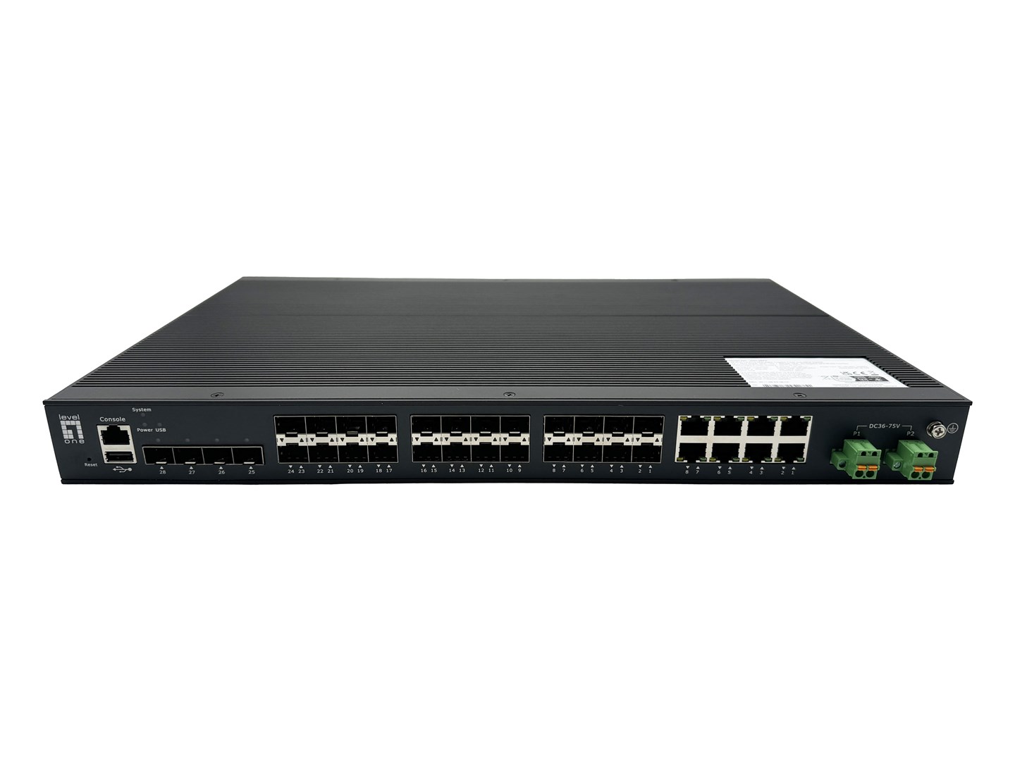 LevelOne IGU-2872 przełącznik sieciowy Zarządzany L2+ Czarny