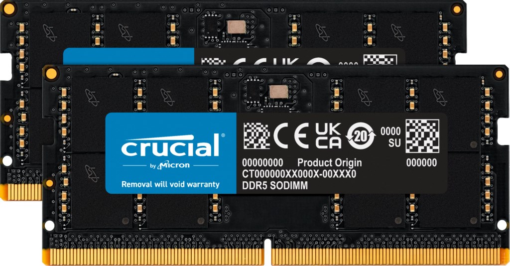 Crucial CT2K48G56C46S5 moduł pamięci 96 GB 2 x 48 GB DDR5 262-pin SO-DIMM