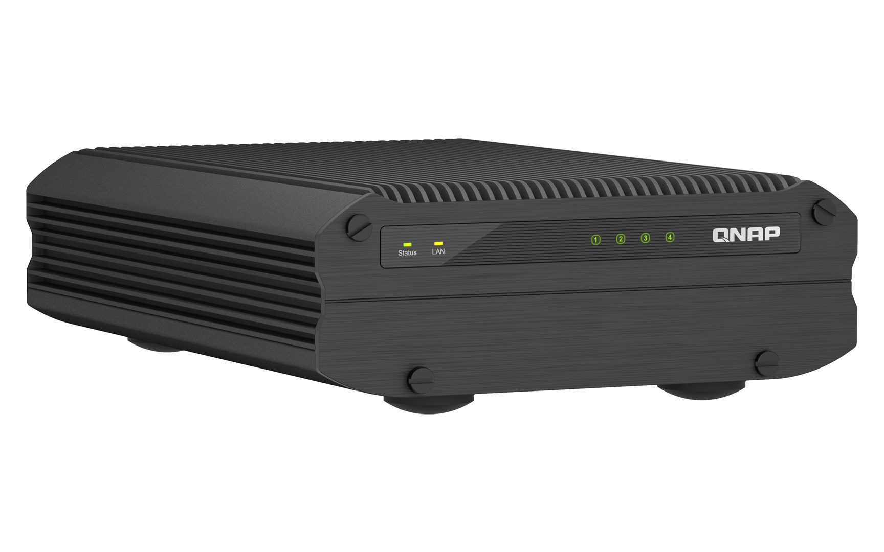 Qnap TS-i410X-8G, Desktop, 4 x 2.5" SATA SSD , Intel Atom x6425E 4C/4T, onboard 8GB (not expandable), 10 x 2.5GbE, External adapter (PSU)