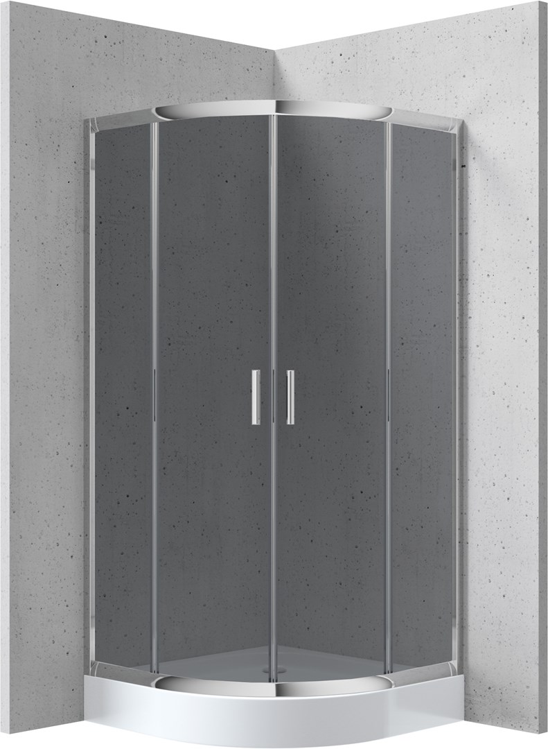 Kabina prysznicowa z brodzikiem półokrągła 90x90 cm