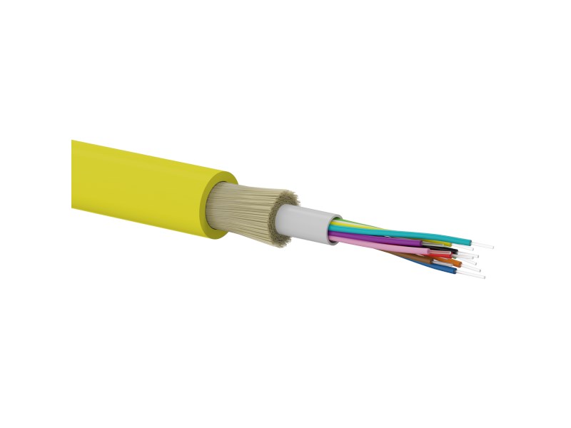 Kabel światłowodowy B2ca jednomodowy FTTH / uniwersalnego stosowania, trudnopalny "FireHardy" ZW-NOTKtsdD / U-DQ(ZN)BH - SM 4J 9/125 LSOH ALANTEC
