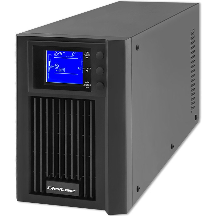 Zasilacz awaryjny UPS Qoltec Pure Sine Wave LCD 2000VA 1600W