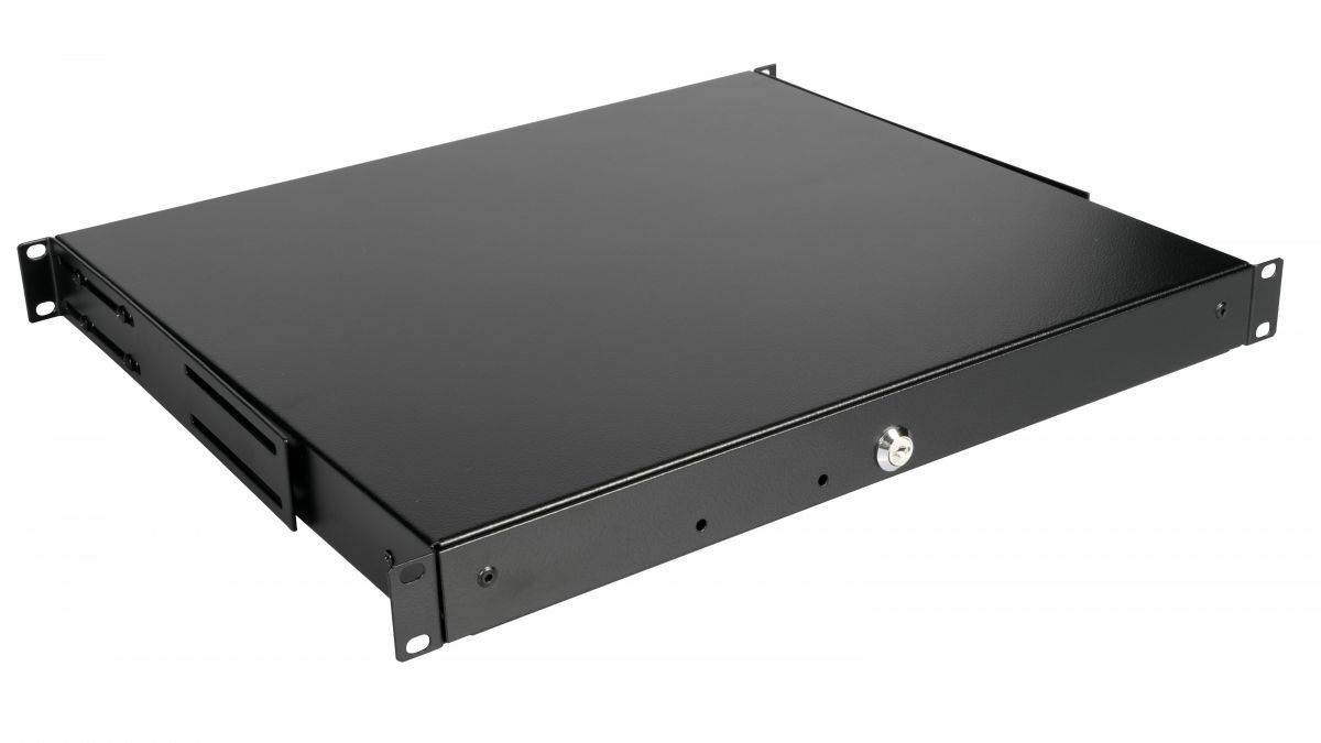 Wyposażenie Szuflady 19" do Szaf Serwerowych 1U zamykane BK (EZD-1-B)