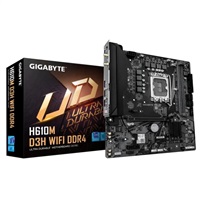 Płyta główna Gigabyte H610M D3H WIFI DDR4 | Rodzina procesorów Intel | Gniazdo procesora LGA1700 | Obsługiwane interfejsy dysków twardych SATA, M.2 | Ilość złączy SATA: 4
