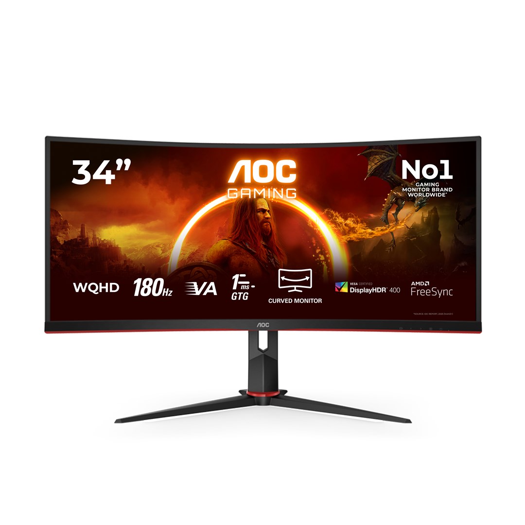 Monitor AOC 34"/ CU34G2XP BK 2xHDMI 2xDP 5xUSB