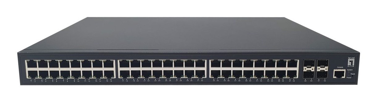 LevelOne GTP-5271DP przełącznik sieciowy Zarządzany L2/L3 Gigabit Ethernet (10/100/1000) Obsługa PoE 1U Szary